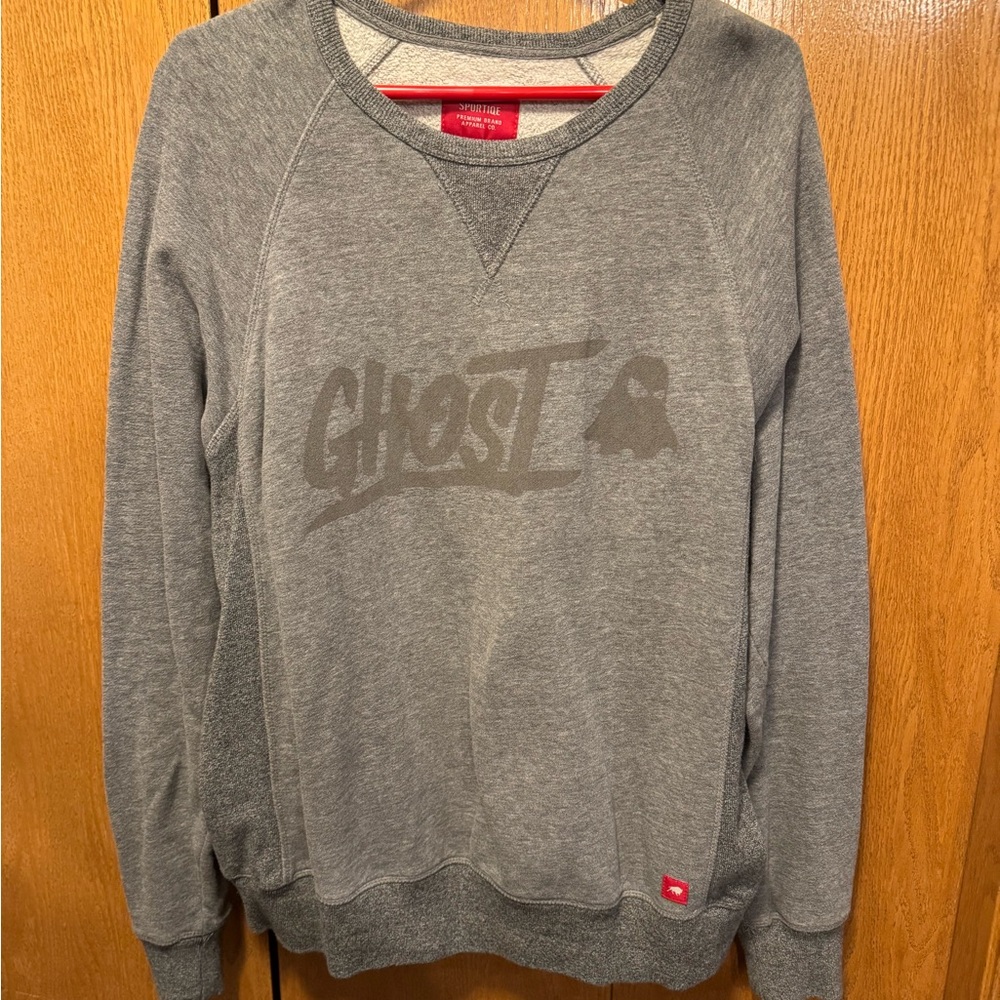 Men's Ghost Graphic Gray Crewneck Sweater